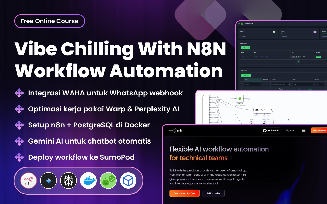 Kelas Vibe Chilling with n8n, Workflow Automation di BuildWithAngga
